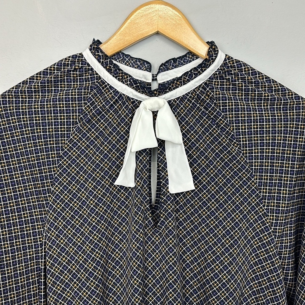 Unique Vintage Black and White Midi Dress - Picture 2 of 7